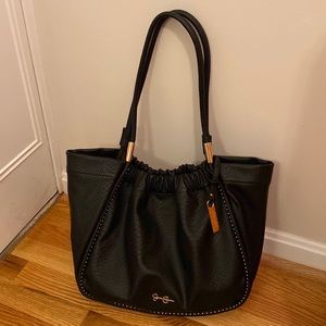 Jessica Simpson Black Faux-leather Tote - Like new